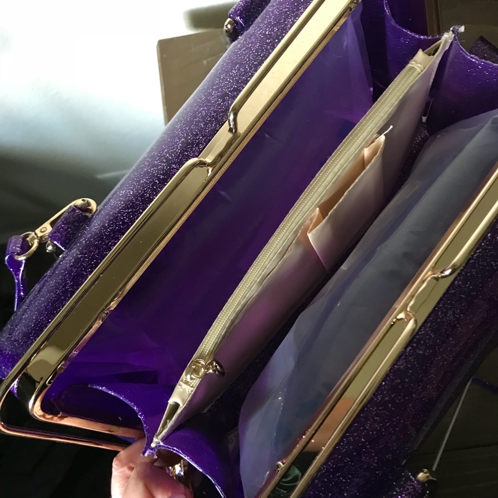 π₯Last Oneπ₯Purple Sparkle Jelly Satchel - Picture 5 of 5